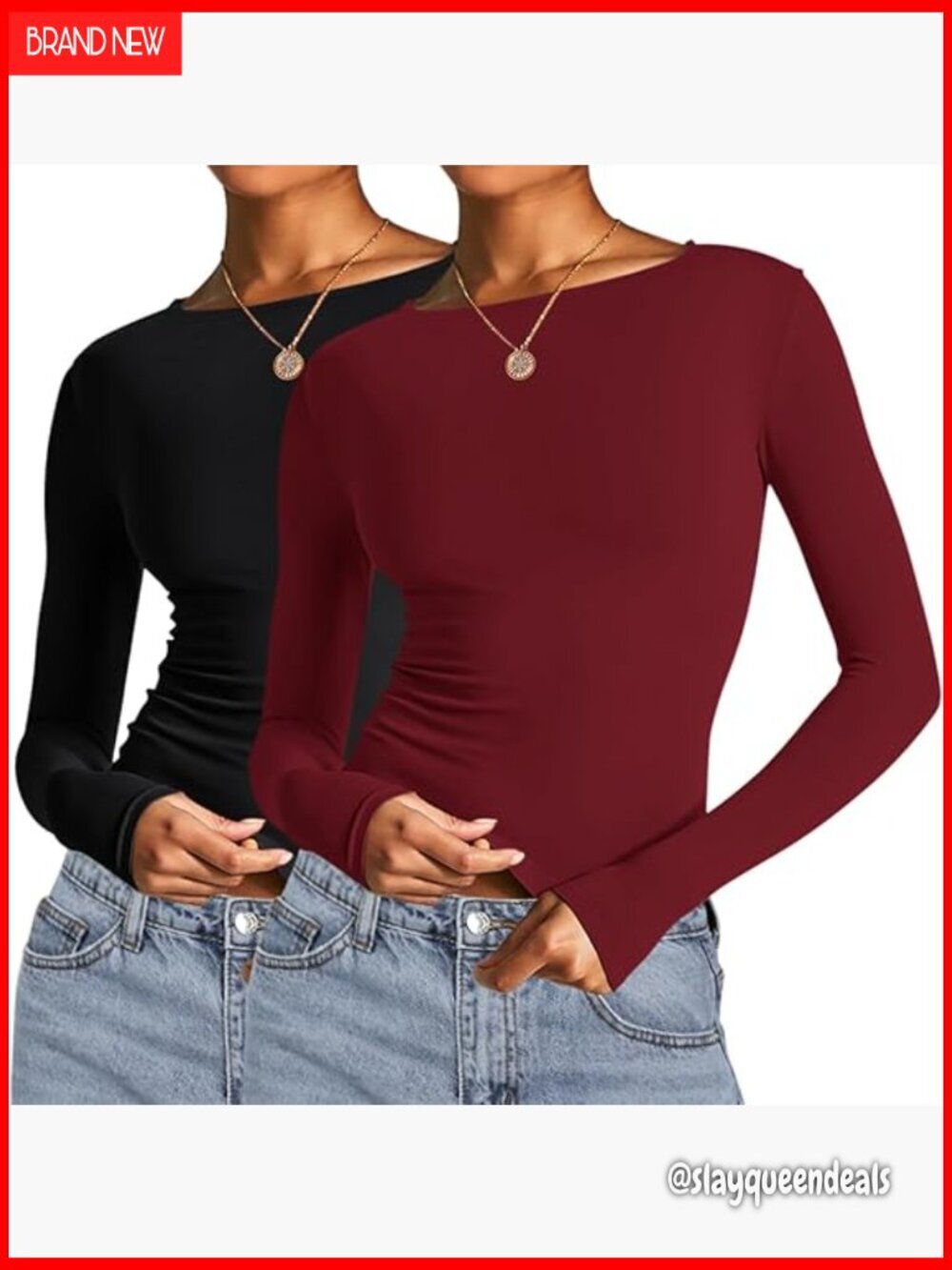 Long Sleeve Crop Top Slim Fit Cotton Spandex Basic Tee Women's T-Shirt